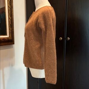 Sezane Tan Button-Up Cardigan